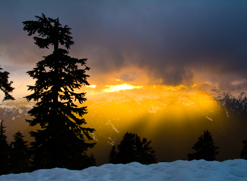 Sunset Through Clouds